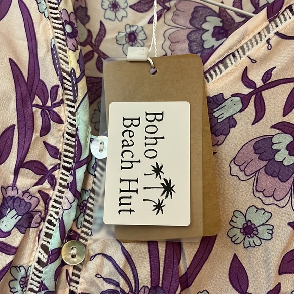 Beautiful Purple, Blue, and white floral dress - Picture 5 of 5